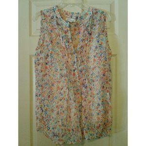Liz Claiborne Summer Top Beautiful Multi Color In Size Large.